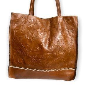 Patrick Nash embossed leather tote bag